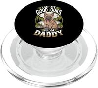 « I Get My Good Looks from Daddy German Shepherd Dog Lover » PopSockets PopGrip pour MagSafe