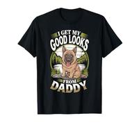 « I Get My Good Looks from Daddy German Shepherd Dog Lover » T-Shirt