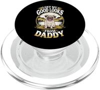 I Get My Good Looks from Daddy Pug Puppy Lover PopSockets PopGrip pour MagSafe