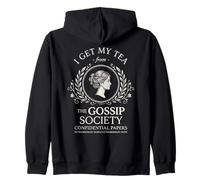 I Get My Tea from The Gossip Society Vintage Élégant Humour Sweat à Capuche