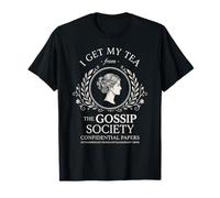 I Get My Tea from The Gossip Society Vintage Élégant Humour T-Shirt