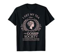 I Get My Tea from The Gossip Society Vintage Élégant Humour T-Shirt