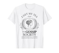 I Get My Tea from The Gossip Society Vintage Élégant Humour T-Shirt