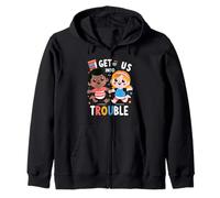 I Get Us Into Trouble Best Friend Mischief Fun ||- Sweat à Capuche