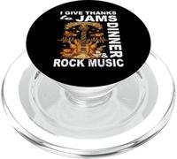 I Give Thanks to JAMS, Dinner & Rock Music Guitariste Musicien PopSockets PopGrip pour MagSafe