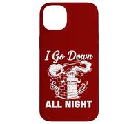 I Go Down All Night Santa in A Chimney Funny Christmas Humour Coque pour iPhone 14 Plus