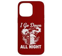 I Go Down All Night Santa in A Chimney Funny Christmas Humour Coque pour iPhone 14 Pro Max
