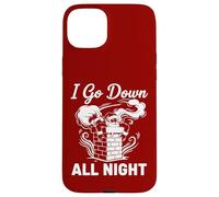 I Go Down All Night Santa in A Chimney Funny Christmas Humour Coque pour iPhone 15 Plus