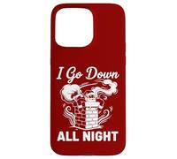 I Go Down All Night Santa in A Chimney Funny Christmas Humour Coque pour iPhone 15 Pro Max