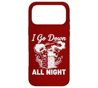 I Go Down All Night Santa in A Chimney Funny Christmas Humour Coque pour iPhone 17 Pro Max