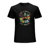 I Got A Peaceful Easy Feeling T Shirt Funny Vintage Gift for Men Short-Sleeved Shirt Top Black S