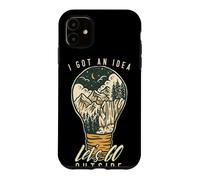 I Got an Idea Let's Go Outside Vintage Hiking Outdoors Lover Coque pour iPhone 11
