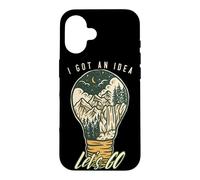 I Got an Idea Let's Go Outside Vintage Hiking Outdoors Lover Coque pour iPhone 16