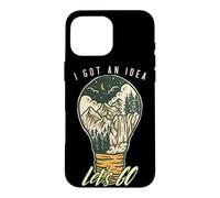 I Got an Idea Let's Go Outside Vintage Hiking Outdoors Lover Coque pour iPhone 16 Pro Max