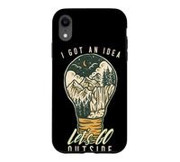 I Got an Idea Let's Go Outside Vintage Hiking Outdoors Lover Coque pour iPhone XR