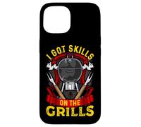 I Got Skills on The Grills Funny Retro Grilling BBQ Vintage Coque pour iPhone 15