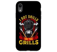 I Got Skills on The Grills Funny Retro Grilling BBQ Vintage Coque pour iPhone XR