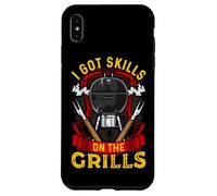 I Got Skills on The Grills Funny Retro Grilling BBQ Vintage Coque pour iPhone XS Max