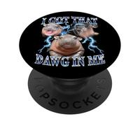 I Got That Dawg in Me Baby Pygmy Hippo Heavy Metal PopSockets PopGrip Adhésif