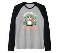 I Got Up for The Groundhog Day Dessin animé Amusant Manche Raglan
