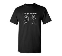 I Got Your Back Stick Figure Graphic Friendship Novelty Sarcastic T Shirt Black XL