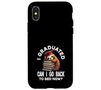 I Graduated Can I Go Back to Bed Now? Paresseux de Remise de diplôme Amusant Coque pour iPhone X/XS