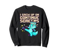 I Grew Up on Continue Jeu vidéo Humoristique rétro Sweatshirt