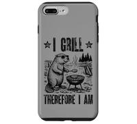 I Grill Therefore Barbecue Philosophie Pun Humoristique Coque pour iPhone 7 Plus/8 Plus