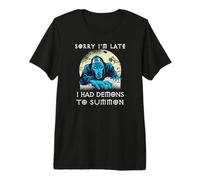 I Had Demons Sorcière Gothique avec Motif de Lune et Rose T-Shirt Haut de Gamme