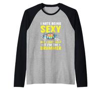 I Hate Being Sexy But I Can't Help It I'm The Drummer Manche Raglan