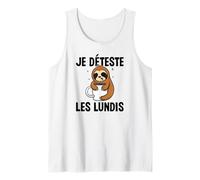 I Hate Mondays Je déteste Les lundis Paresseux Fatigué Débardeur