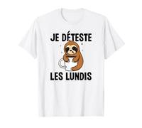 I Hate Mondays Je déteste Les lundis Paresseux Fatigué T-Shirt