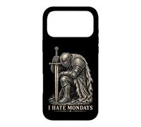 I Hate Mondays Medieval Knight Funny Work Humour Coque pour iPhone 17 Pro Max