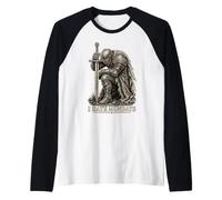 I Hate Mondays Medieval Knight Funny Work Humour Manche Raglan