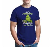 I Hate Morning People and Mornings and People Grinch T-Shirt col Rond pour Homme
