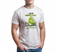 I Hate Morning People and Mornings and People Grinch T-Shirt col Rond pour Homme