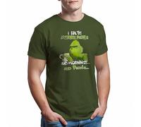 I Hate Morning People and Mornings and People Grinch T-Shirt col Rond pour Homme