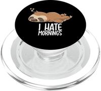 I Hate Mornings Sleeping Sloth Sleep Nap Sloths Late Riser PopSockets PopGrip pour MagSafe