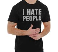 I Hate People Antisocial Humor Introvert T Shirt Tee Manches Courtes(Large)