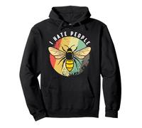 I Hate People Bee Retro Vintage Abeille Cadeau Sweat à Capuche