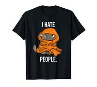I Hate People Chat endormi sarcastique drôle T-Shirt