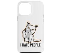 I Hate People Flipping Off Cat Giving The Finger Ew People Coque pour iPhone 13 Pro Max
