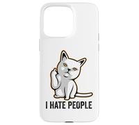 I Hate People Flipping Off Cat Giving The Finger Ew People Coque pour iPhone 15 Pro Max