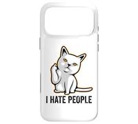 I Hate People Flipping Off Cat Giving The Finger Ew People Coque pour iPhone 17 Pro Max