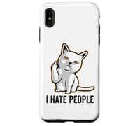 I Hate People Flipping Off Cat Giving The Finger Ew People Coque pour iPhone XS Max