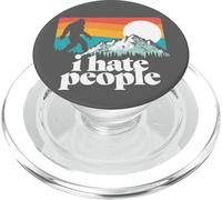 I Hate People! Funny Bigfoot Mountains 80's Joke Graphic PopSockets PopGrip pour MagSafe