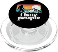 I Hate People! Funny Bigfoot Mountains Retro PopSockets PopGrip pour MagSafe