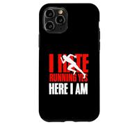 I Hate Running Yet Here I Am Funny Running Citation Sport Coque pour iPhone 11 Pro
