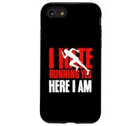 I Hate Running Yet Here I Am Funny Running Citation Sport Coque pour iPhone SE (2020) / 7/8