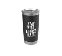 I Hate War Citation Say No To War Wars Stay Wild Choose Peace Gobelet isotherme en acier inoxydable double paroi